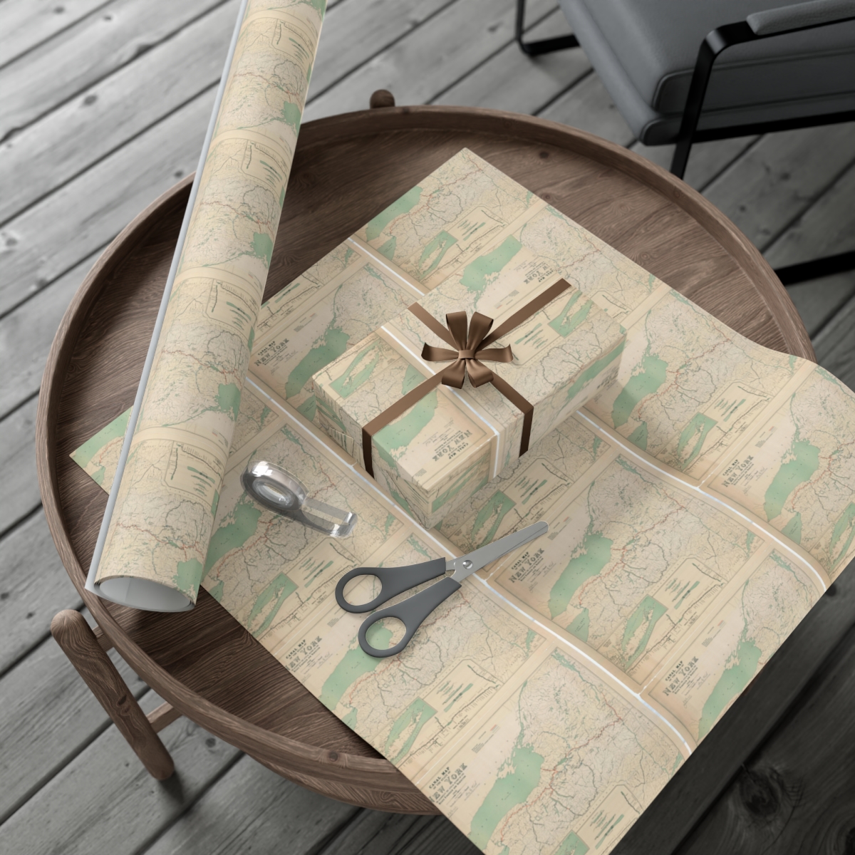 Canal Map Gift Wrap Paper product thumbnail image