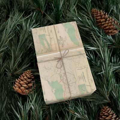 Canal Map Gift Wrap Paper
