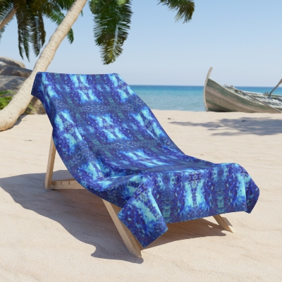 Beach Towel. Ice Crystals Design