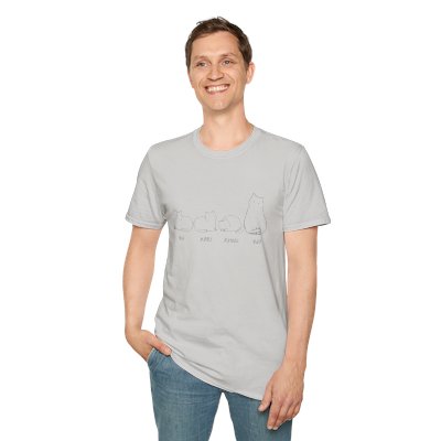 Un deux trois cat Unisex Softstyle T-Shirt