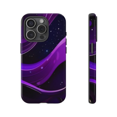 Alec's Purple Wave Artwork on a Tough Phone Case