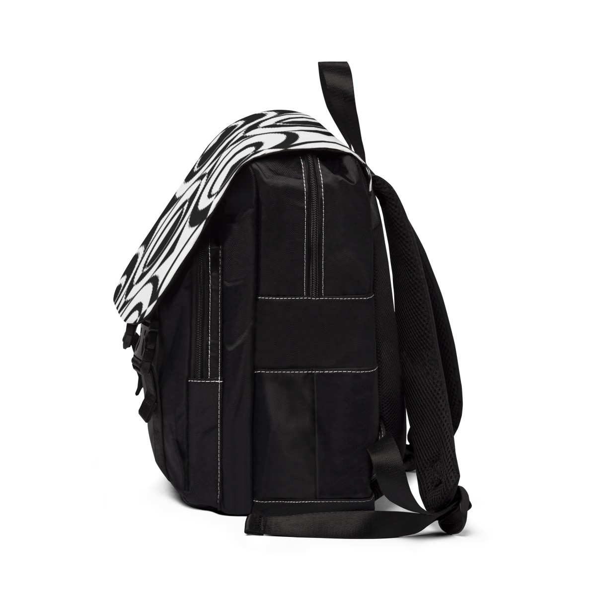 Unisex Backpack Circles Black White product thumbnail image
