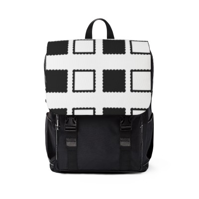 Unisex Backpack Black White