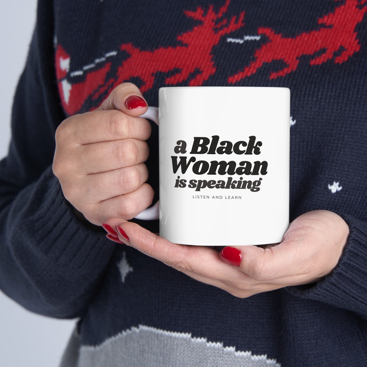 A Black Woman is Speaking Mug product thumbnail image