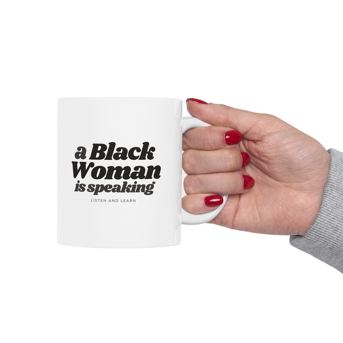 A Black Woman is Speaking Mug product thumbnail image