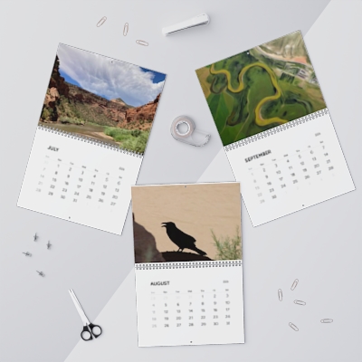 Land Desk Western Water Wall Calendar (2024)