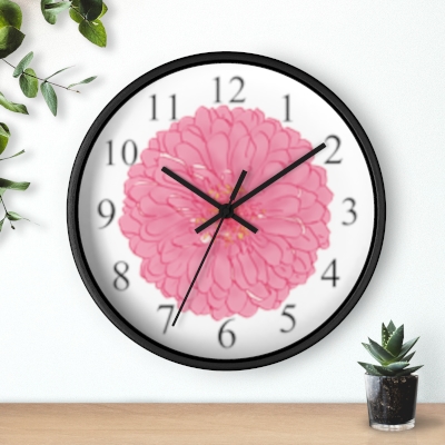 Zinnia Clock, Garden Lover Clock