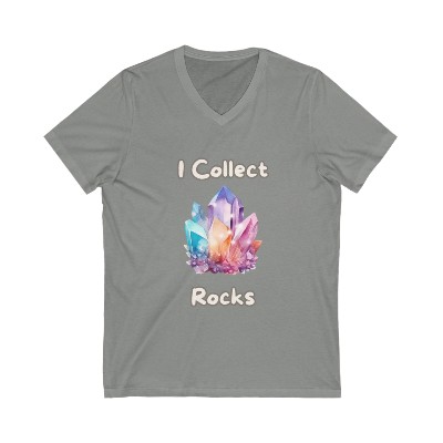 I Collect Rocks Jersey Short Sleeve V-Neck T-Shirt