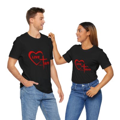 Love Truth Unisex Jersey Short Sleeve Tee (Available in Black & White) 