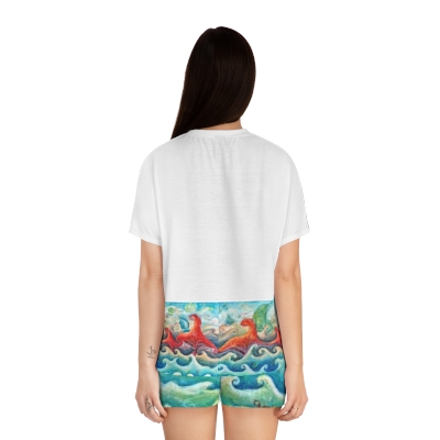 Psychedelic Sea Dream Pyjama Set for WOMEN - Dive into a World of Colorful Serenity!
