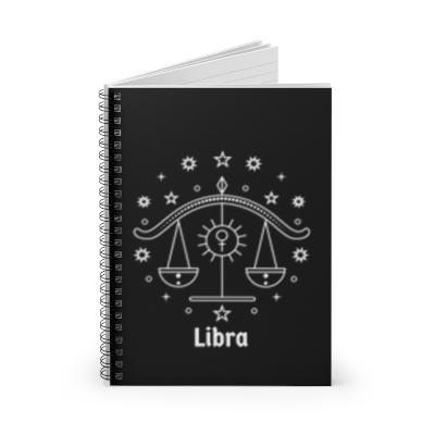 Astrology Zodiac Libra Spiral Notebook - Ruled Line