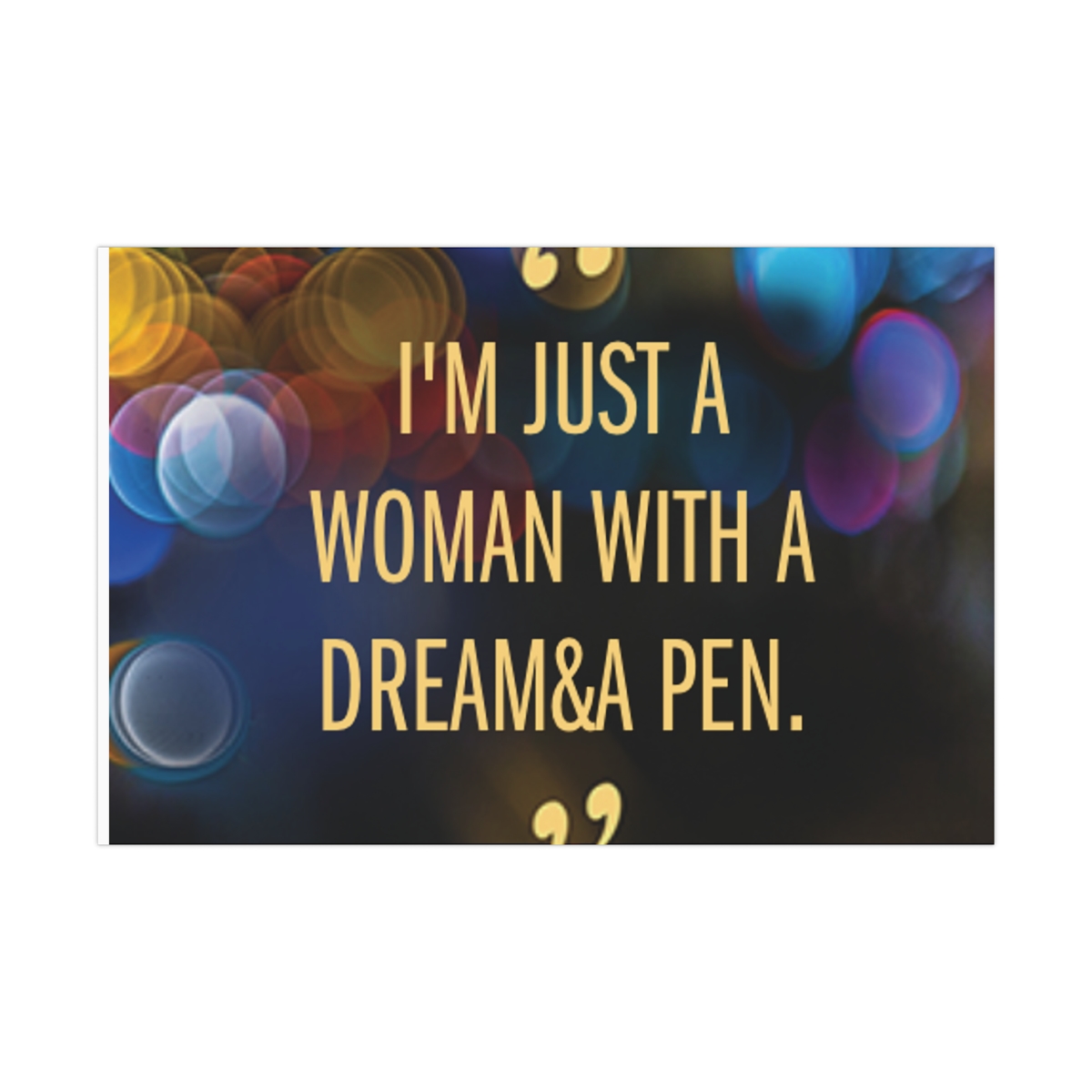 Im Just a Woman with a Dream & a Pen Gift Wrap Paper product thumbnail image