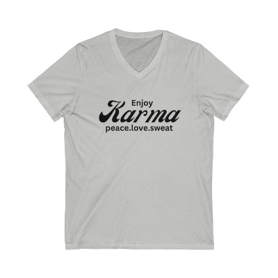 Karma Unisex Jersey Short Sleeve V-Neck Tee