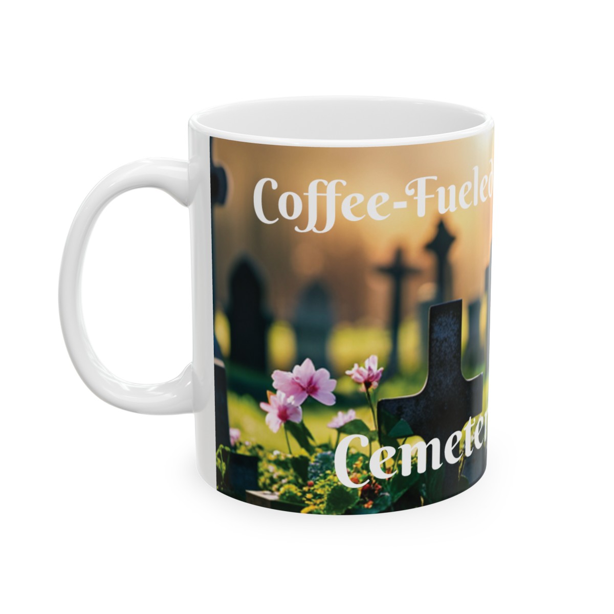 Coffee-Fueled Ancestor Hunt: Cemetery Edition - Ceramic Mug 11oz product thumbnail image