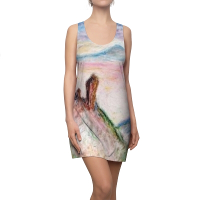 Dress for mountains lovers with hand-made graphics of ART&MORE