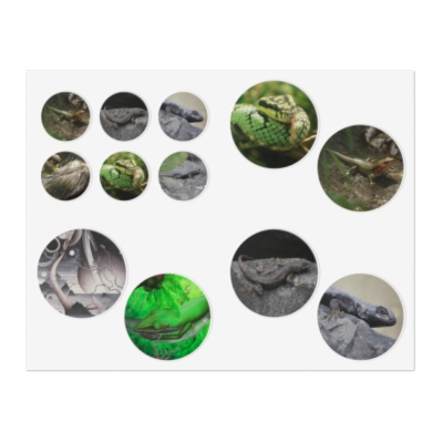 8.5x11 Reptile Photo & Art Sticker Sheets