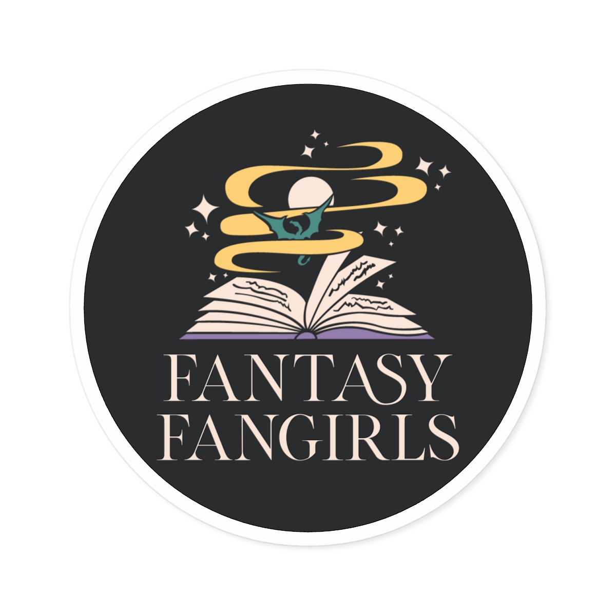 Fantasy Fangirls Round Sticker product thumbnail image