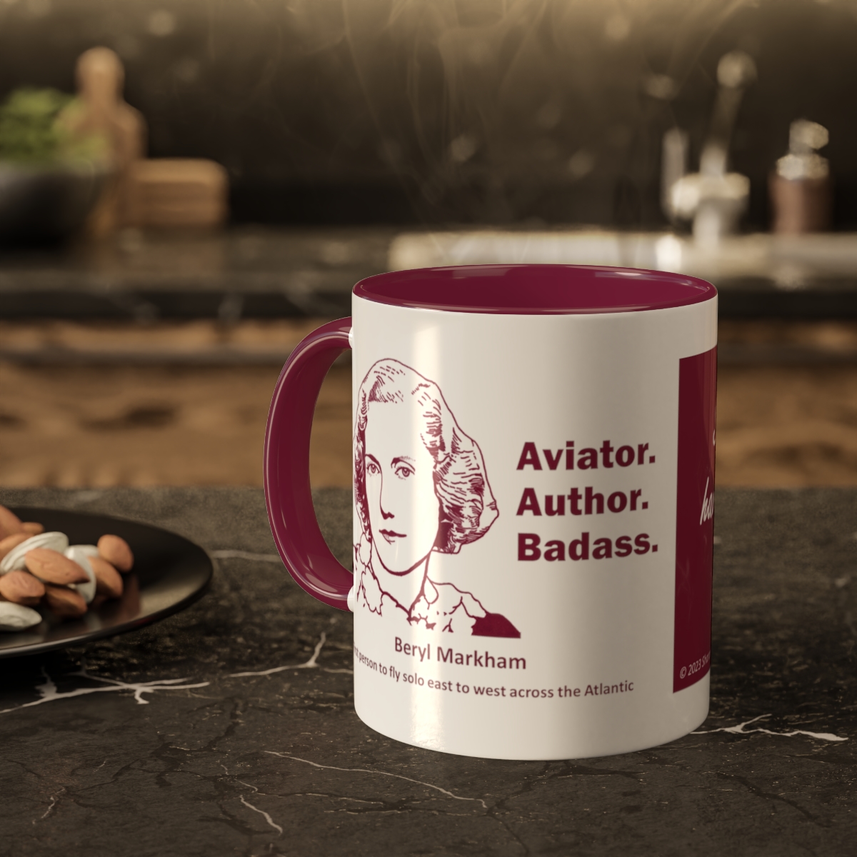 Beryl Markham Mug "Aviator. Author. Badass." product thumbnail image