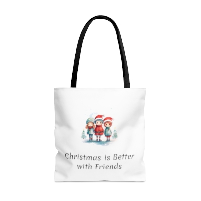 Tote Bag (AOP) - Christmas is Better with Friends