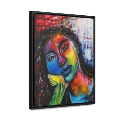 Framed Canvas: Kalei by Kira Matos (Wood Frame, Gallery Wrapped 1.25 in)