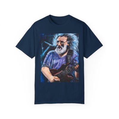 Jerry Garcia Artwork by Kira Matos, Unisex Garment-Dyed T-shirt