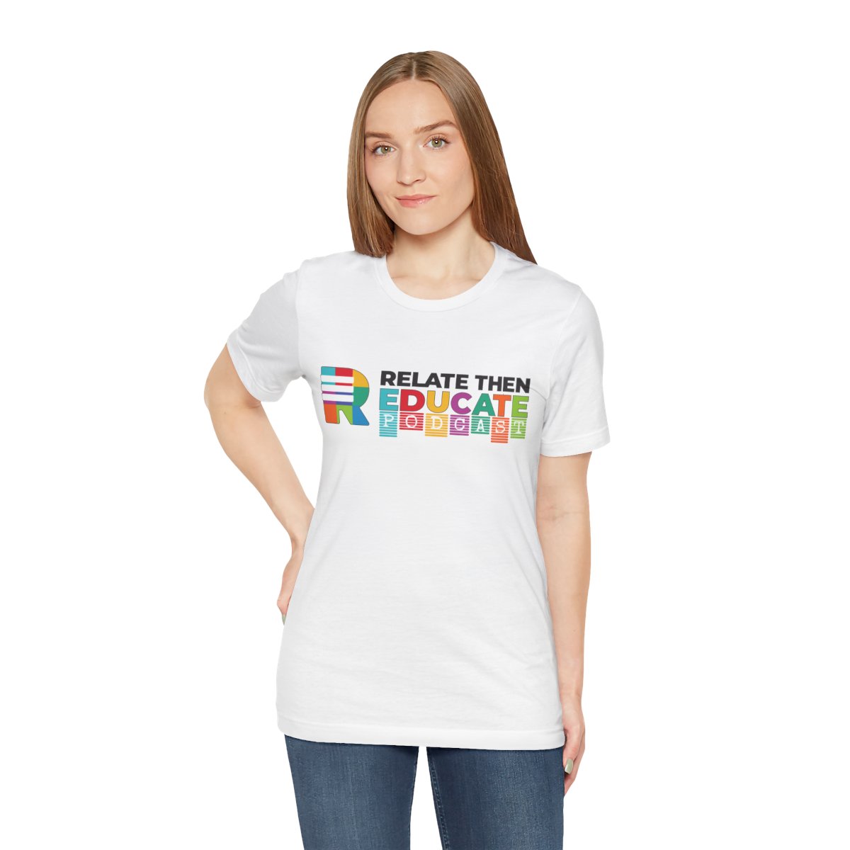 Relate Then Educate Podcast - Unisex Jersey Short Sleeve Tee for Teachers product thumbnail image