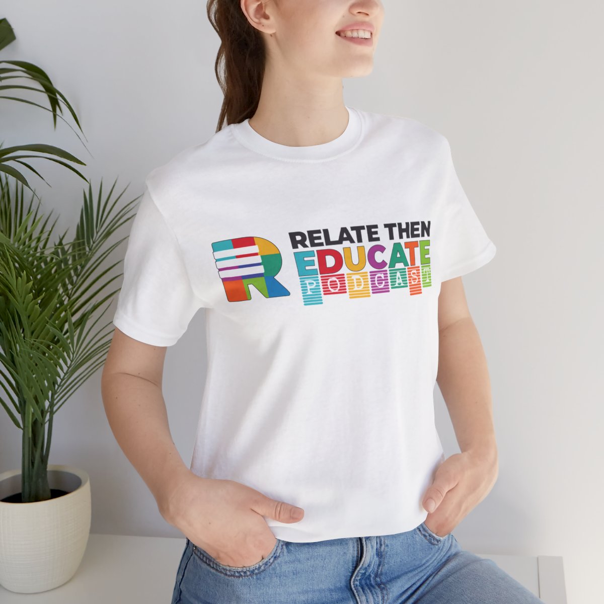 Relate Then Educate Podcast - Unisex Jersey Short Sleeve Tee for Teachers product thumbnail image