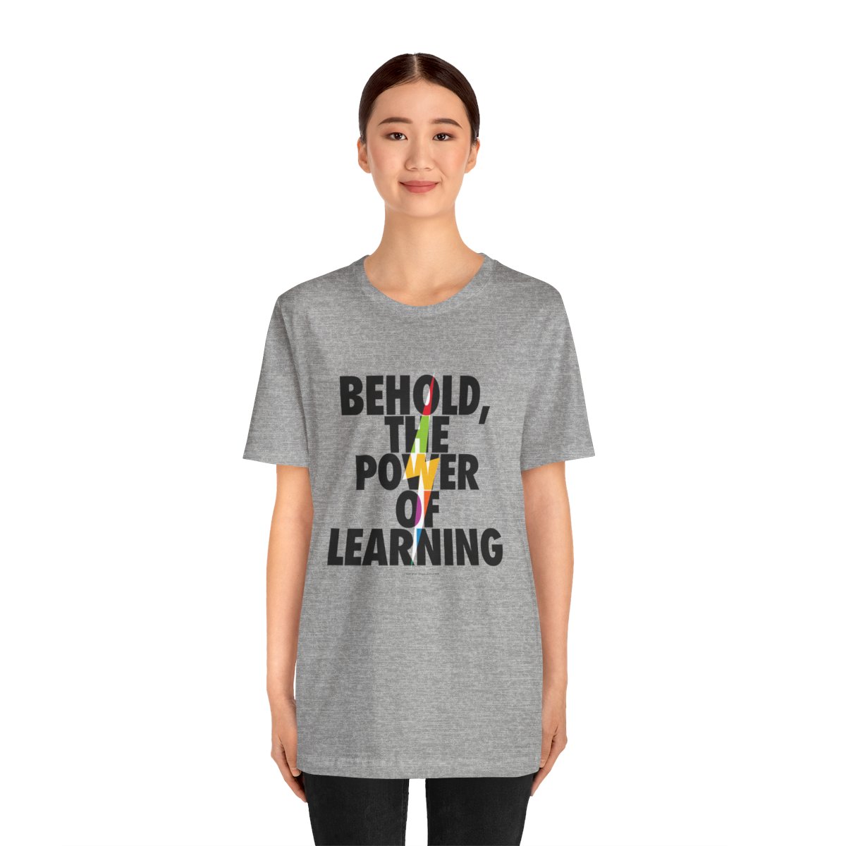 Behold the Power of Learning - Unisex Jersey Short Sleeve Tee for Teachers product thumbnail image