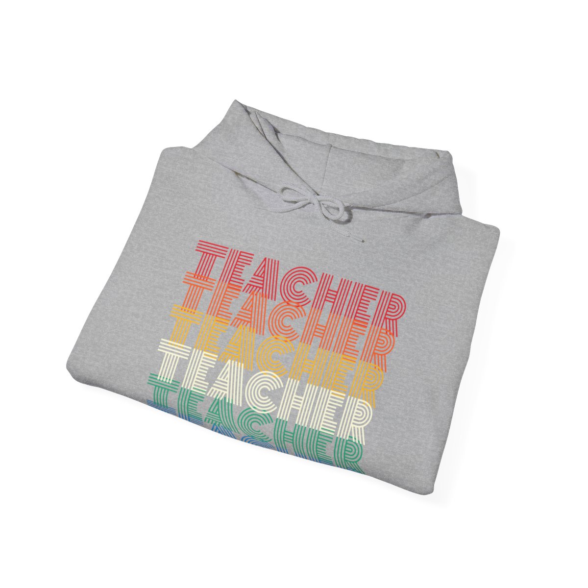 Teacher Retro Repeated - Unisex Heavy Blend Hooded Sweatshirt for Teachers product thumbnail image