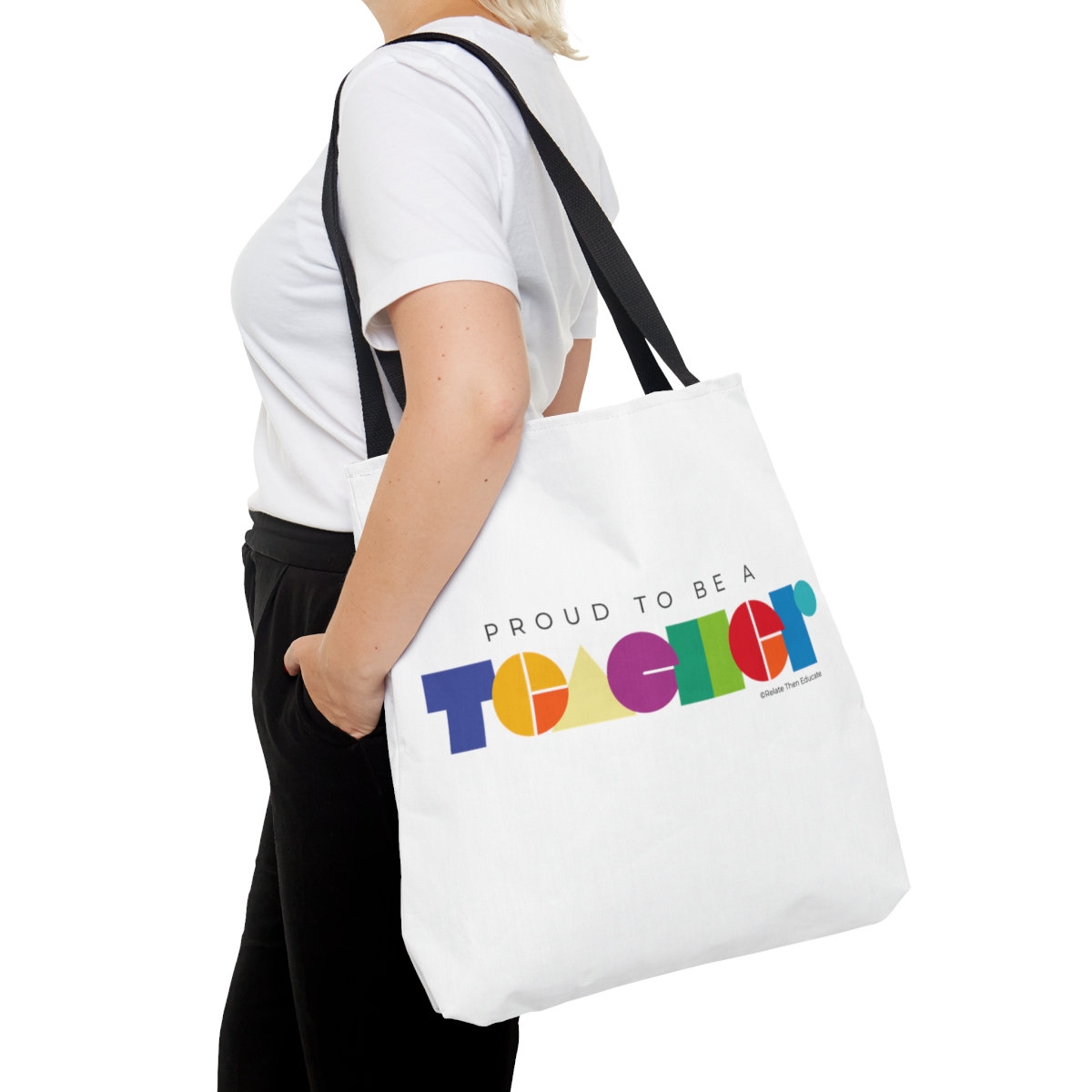 Proud to be a Teacher Tote Bag for Teachers product thumbnail image
