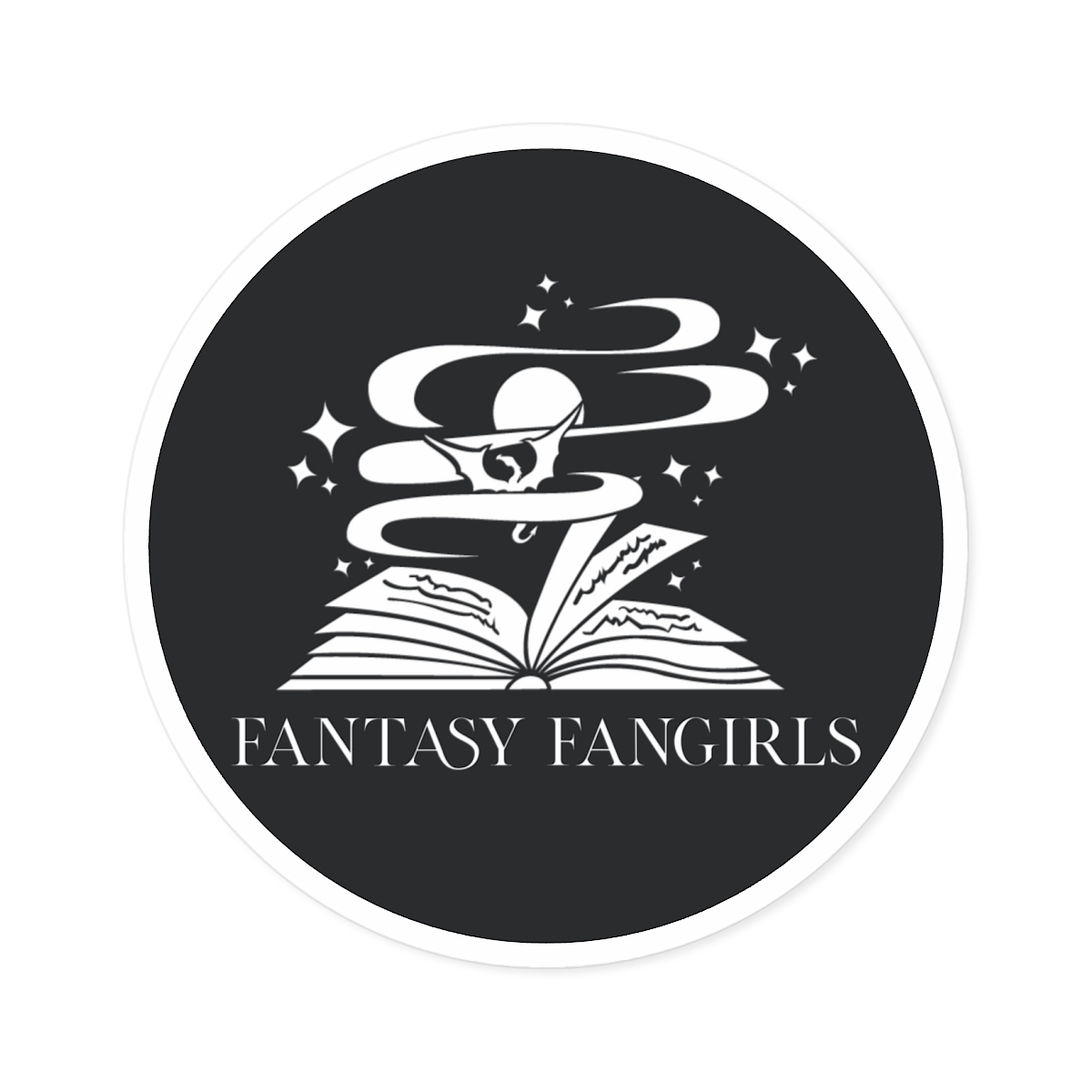 Fantasy Fangirls Round Sticker (White) product thumbnail image