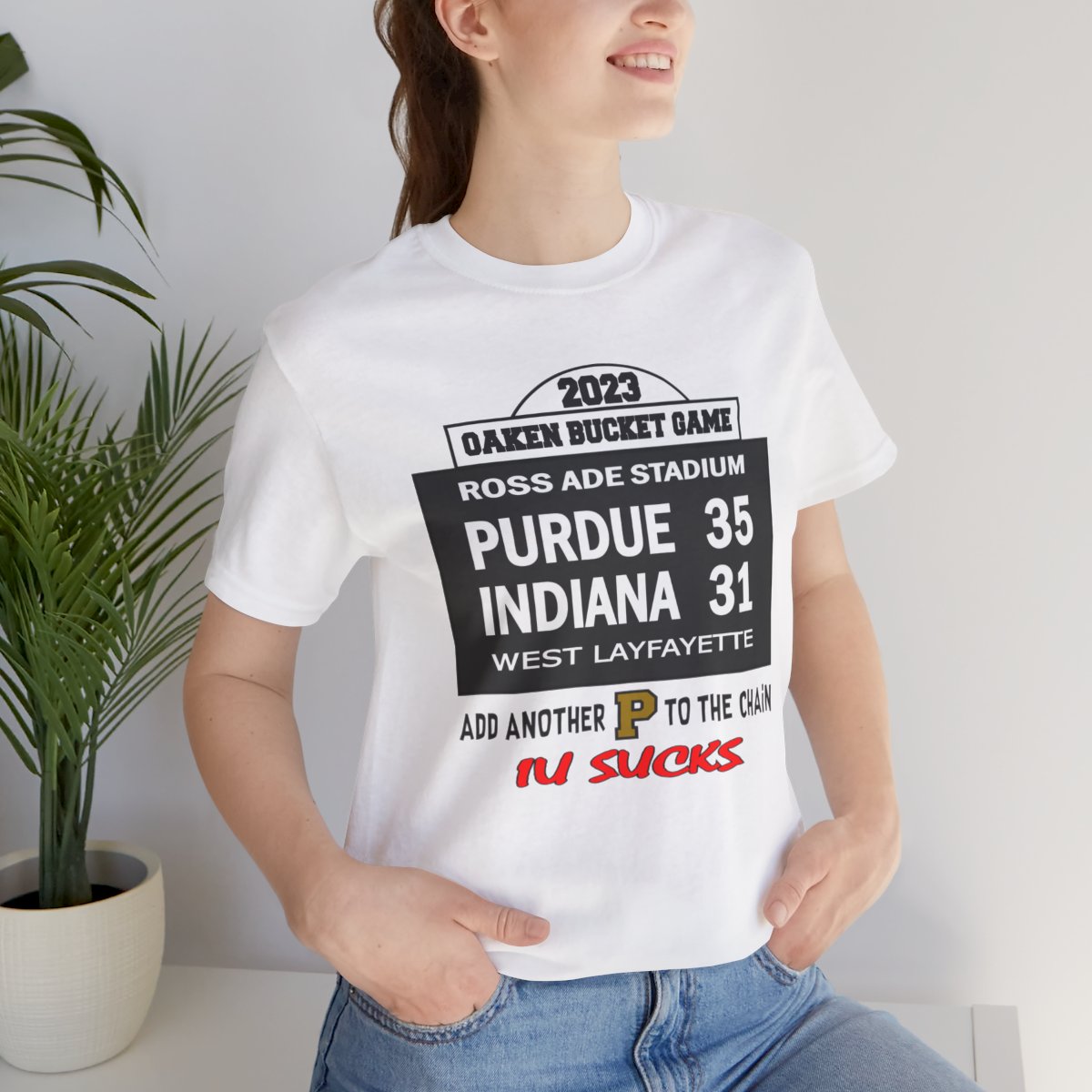 Purdue Hates IU Old Oaken Bucket Game 2023 Unisex Jersey Short Sleeve Tee product thumbnail image