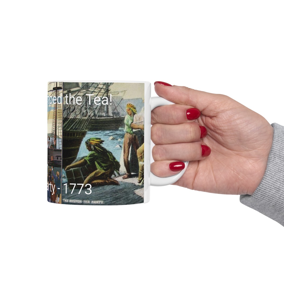 My Ancestor Dumped the Tea! Boston Tea Party Vintage Postcards - Ceramic Mug 11oz product thumbnail image