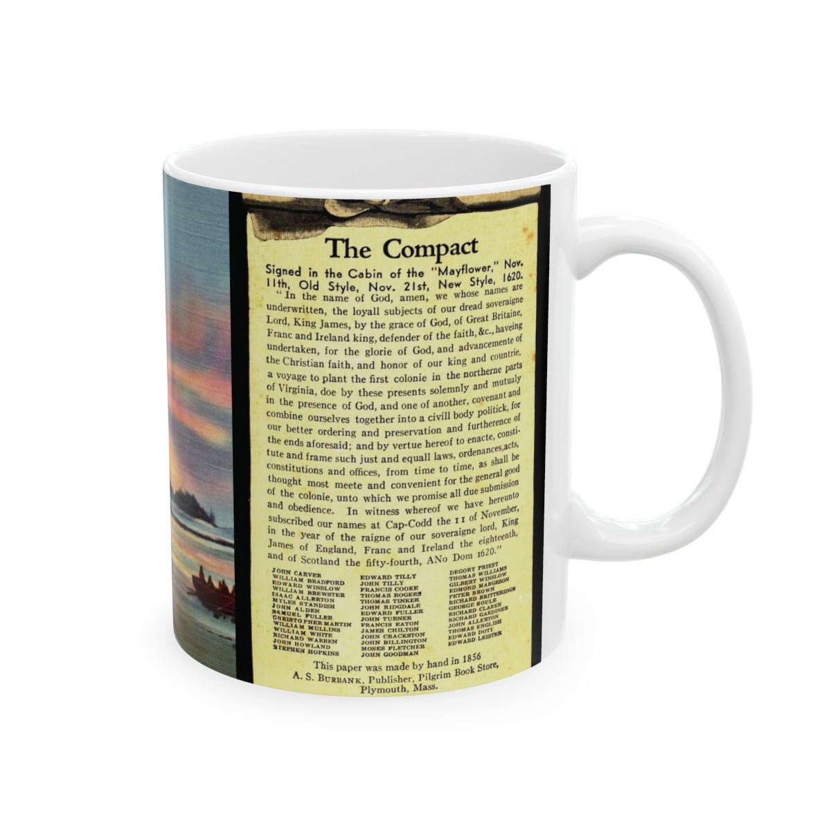 Mayflower Legacy Vintage Postcards - Ceramic Coffee Mug 11oz product thumbnail image