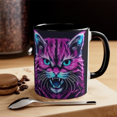 ANGRY CAT Accent Coffee Mug, 11oz