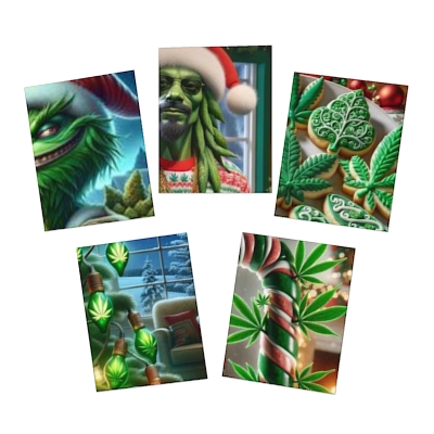 Stoner Holiday Multi-Design Greeting Cards (5-Pack)