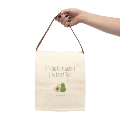 Avocado Lovers Canvas Lunch Bag With Strap