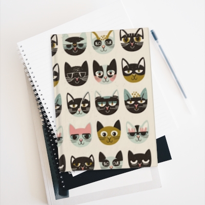 Modern Cats Blank Journal, Sketchbook or Dream Diary