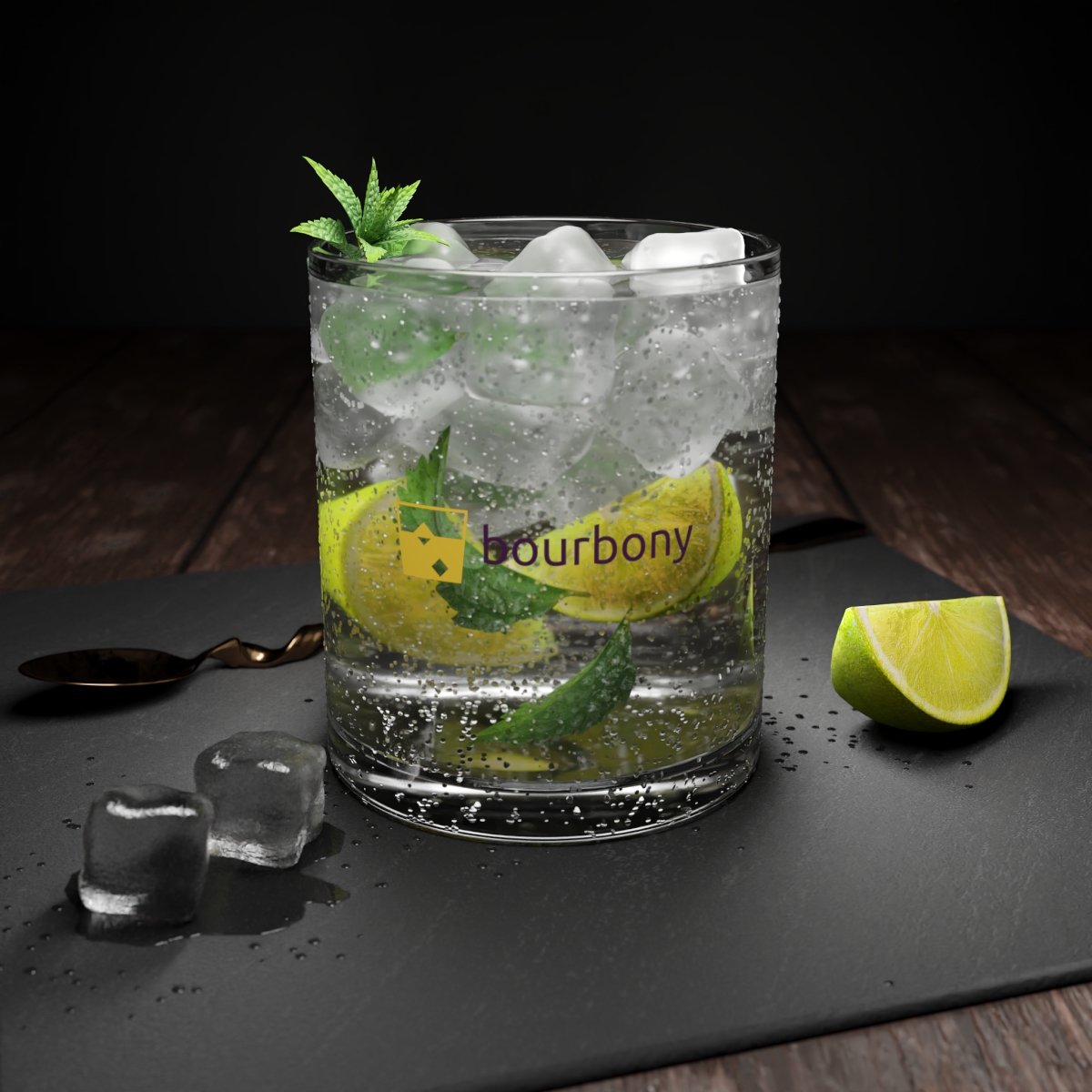Bourbony Logo Bar Glass product main image