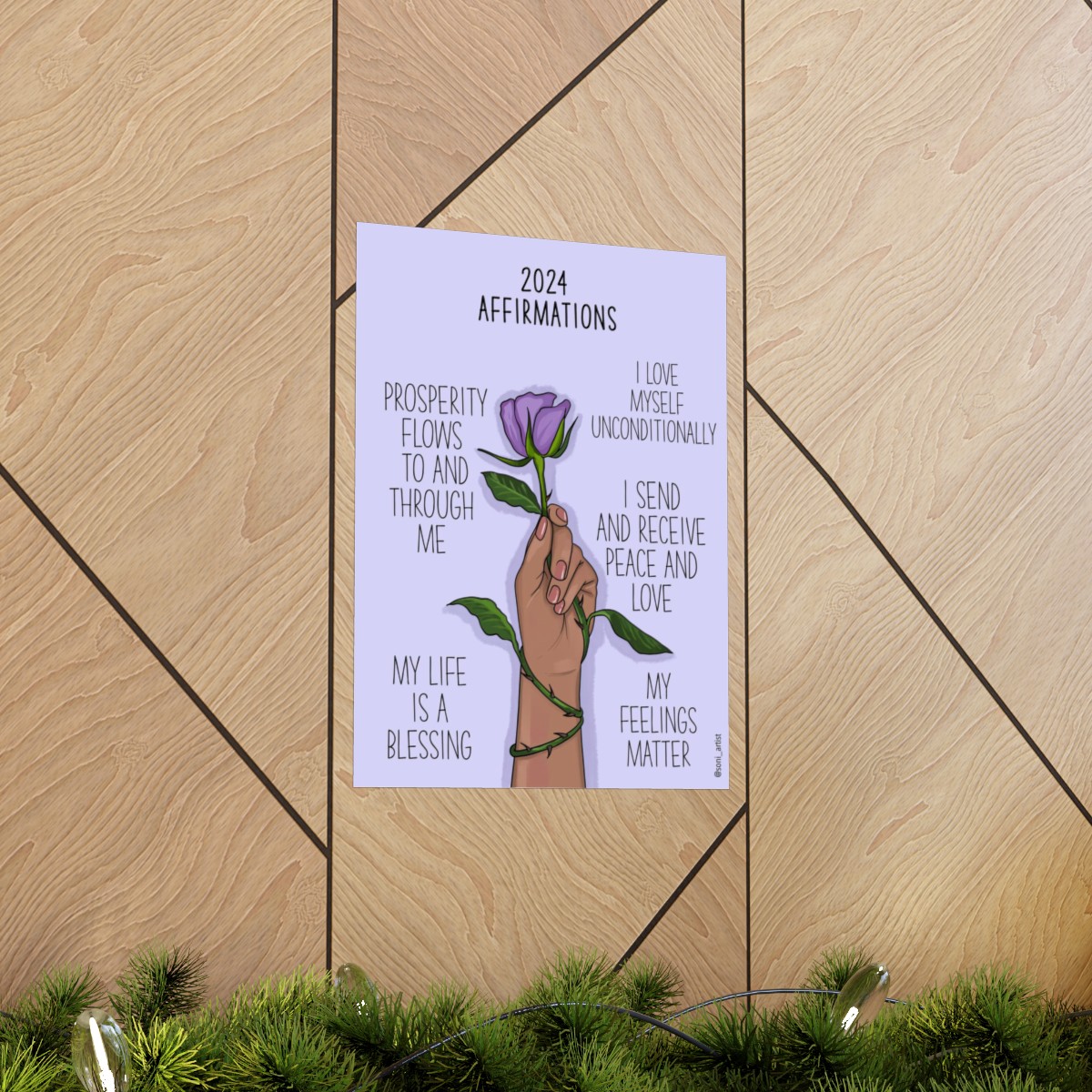 "2024 affirmations" Matte Vertical Posters product thumbnail image