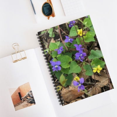 Spring flowers spiral lined notebook