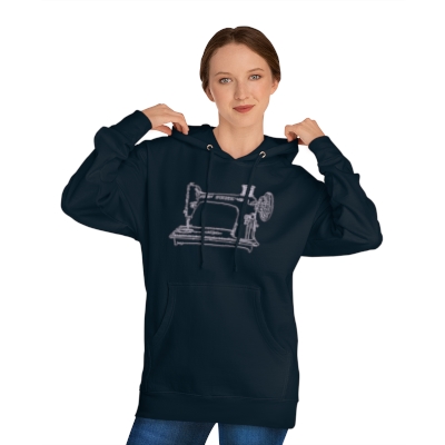 Vintage Singer Sewing Machine Sweatshirt in Various Colors - One-Line Drawing of Antique Sewing Machine - Gift for Seamstress or Tailor
