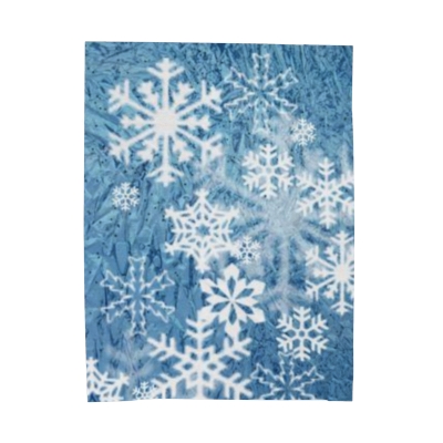 Icy Blue Snowflakes Velveteen Plush Blanket