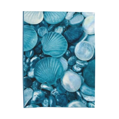 Seashells Blue Ocean Abstract Pattern Shells Beach Velveteen Plush Blanket
