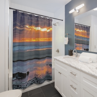Cannon Beach Oregon Sunset Shower Curtain