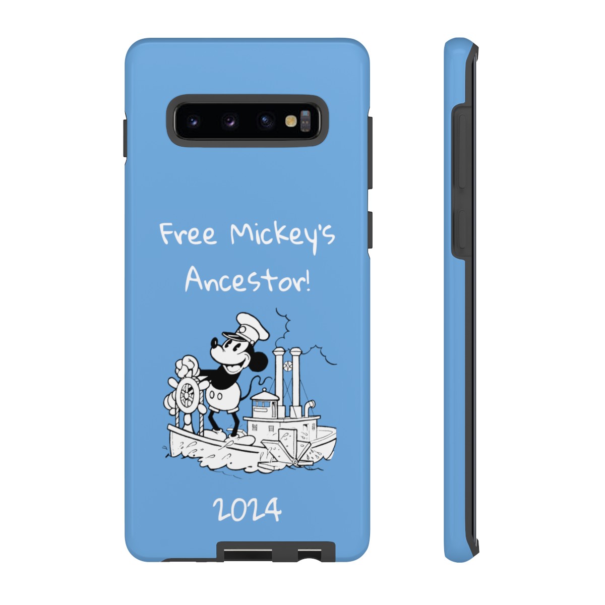 Steamboat Willie - Free Mickey's Ancestor 2024 Durable Phone Protector Case - Steamboat Willie - Funny Genealogy Phone Protector - BLUE product thumbnail image