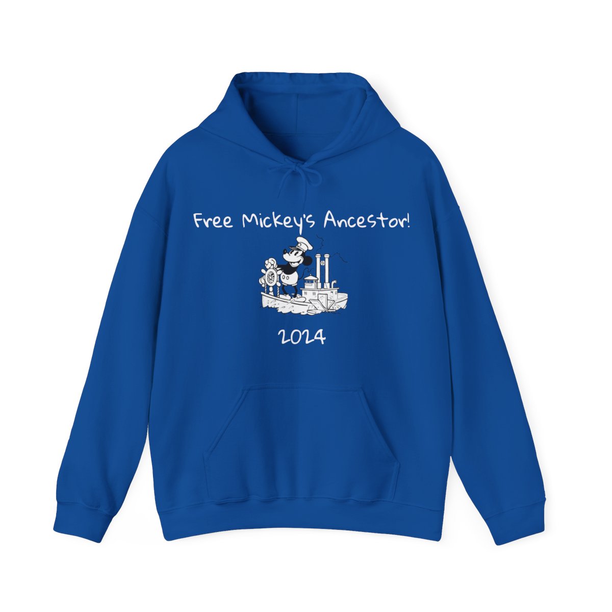 Steamboat Willie - Free Mickey's Ancestor 2024 Hooded Sweatshirt - Wrap Yourself in Copyright-Free Nostalgia Mickey Mouse Funny Genealogy product thumbnail image