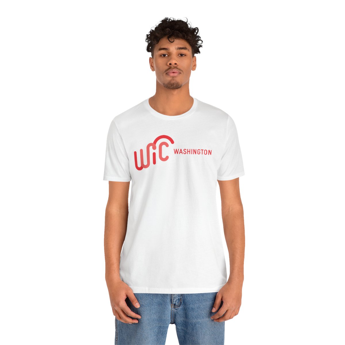 Red WIC logo on White T-shirt product thumbnail image