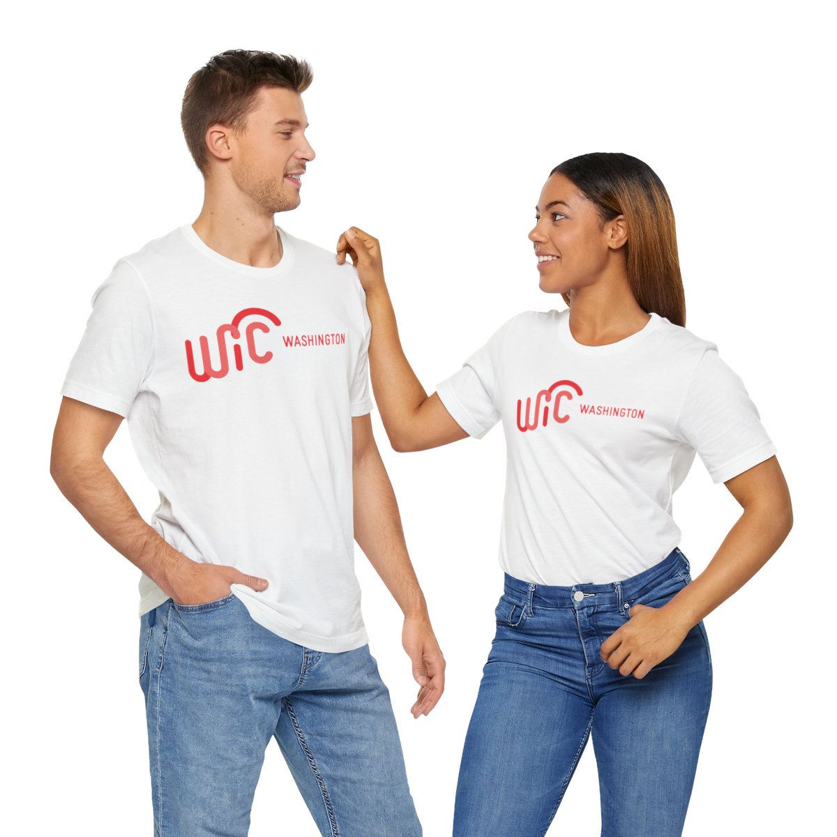Red WIC logo on White T-shirt product thumbnail image
