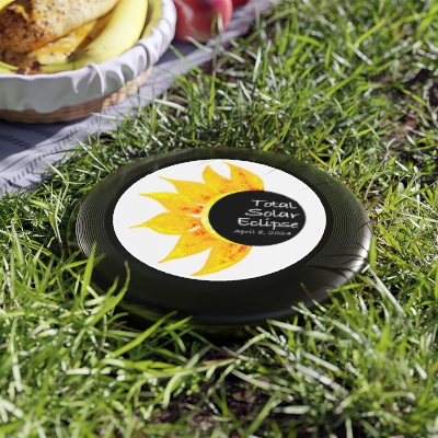 Blooming Sunflower Total Solar Eclipse 2024 Wham-O Frisbee, Total Eclipse Souvenir 